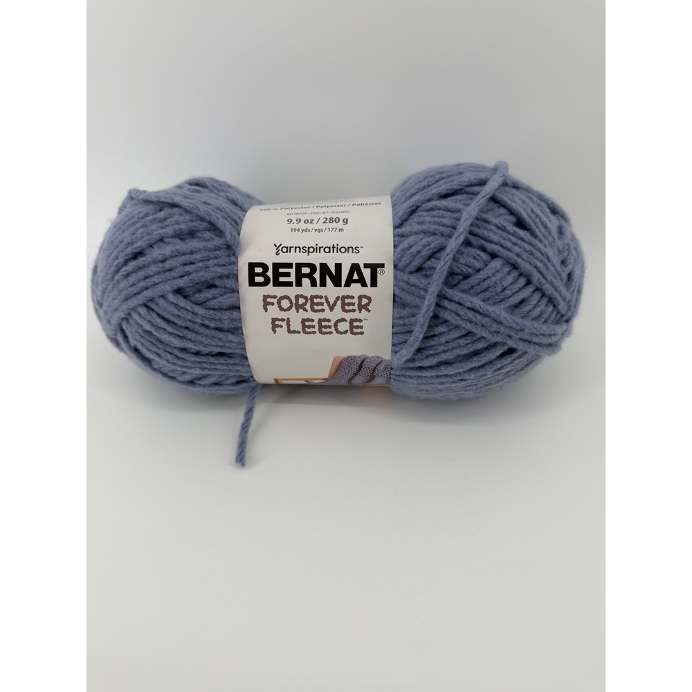 Bernat Forever Fleece Yarn Weight 6 Juniper Color 9.9 oz 194 Yards Polyester